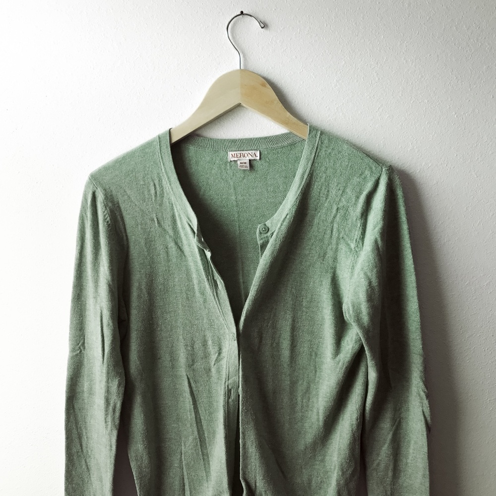 Merona Green Cardigan